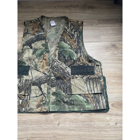 Vintage RealTree Bark Camo Duck Hunting Vest Bullet Pouch Sz L - Picture 2 of 12